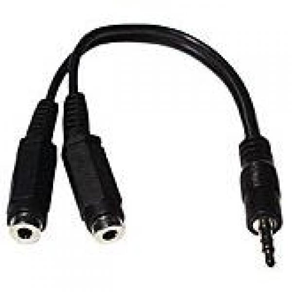6" 3.5mm Stereo Y-Splitter Cable